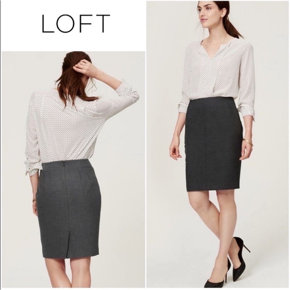 LOFT Classic Black Petite Pencil Skirt - Picture 2 of 6